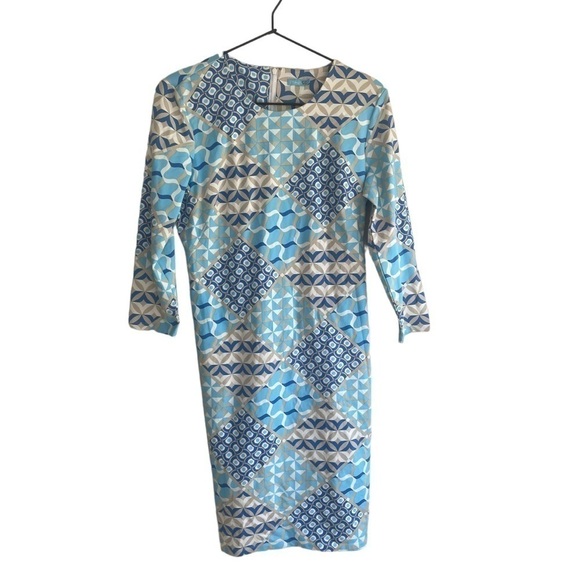 New! J. McLaughlin Sophia Dress Geometric Print - Picture 3 of 9